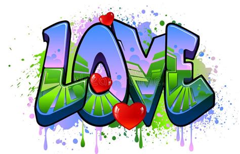 Love In Graffiti Art Stock Vector Illustration Of Peace 227391603