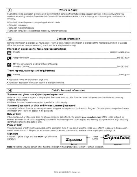 Child Abroad General Passport Application For Canadians Under 16 Free