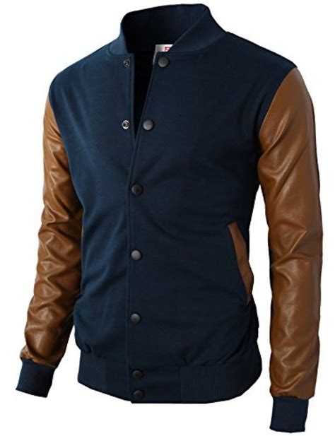 Buy H2h Mens Slim Fit Varsity Baseball Bomber Jacket