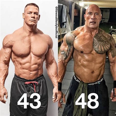 gym · motivation · fitness s instagram profile post “john cena vs the rock 🔥💪 follo