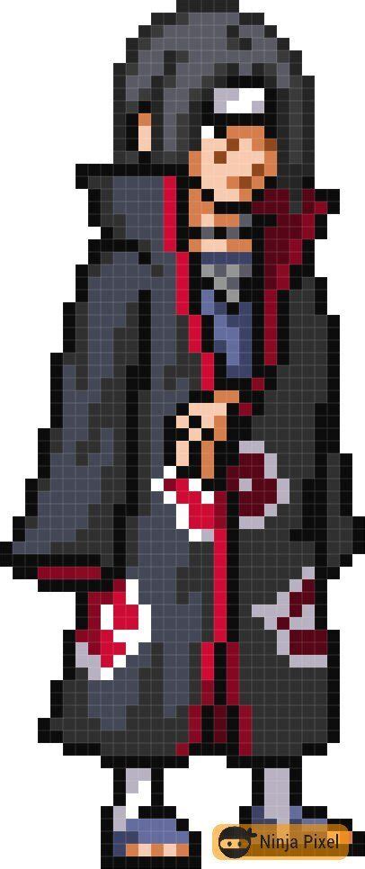 A Pixellated Image Of A Man In A Black Coat And Red Scarf