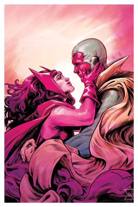 Scarlet Witch And Vision By Carmen Carnero Marvel Time To Collect