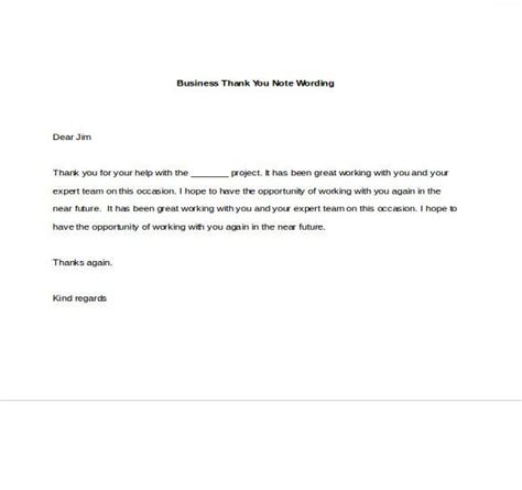 Be sure to send out thank you cards to family and friends who sent you a wedding gift, anyone that participated in the wedding or planning process, your officiant and any vendor who helped. Business Thank You Note - 7+ Free Word, Excel, PDF Format ...