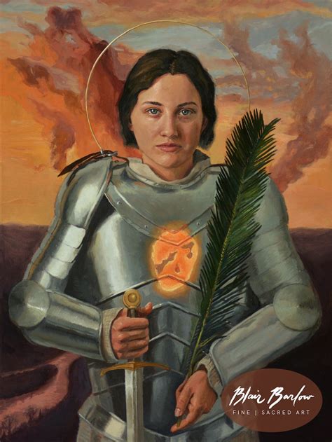 Saint Joan Of Arc Print Catholic Art Prints Etsy