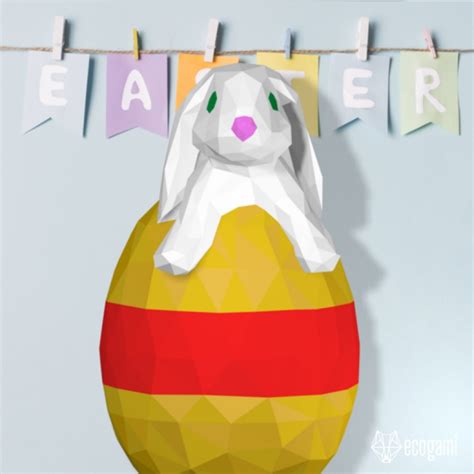 Easter Bunny 3d Papercraft Template