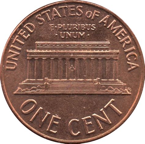 1 Cent Lincoln Memorial Penny États Unis Numista