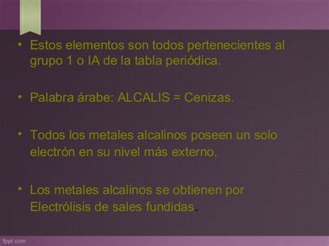 Metales Alcalinos