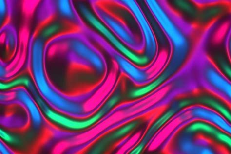 Premium Photo Holographic Iridescent Abstract Blurred Surface 3d Render
