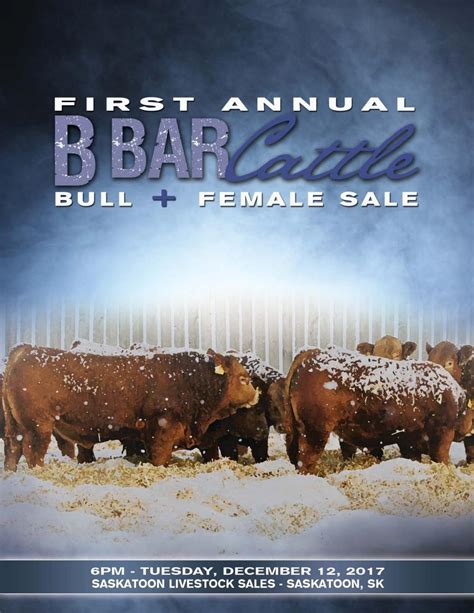 B Bar Cattle 1st Annual Bull And Female Sale By Bohrson Marketing
