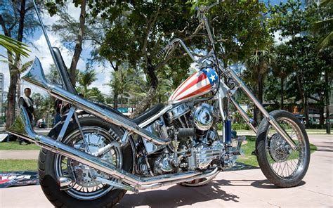 Silver Chopper Motorcycle Harley Davidson Easy Rider Hd Wallpaper