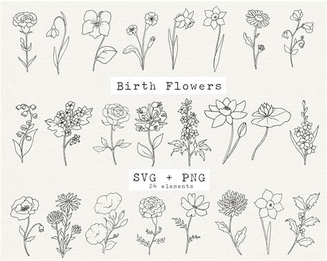 Honeysuckle Flower Floral Wreath Svg June Birth Flower Svg Birthday