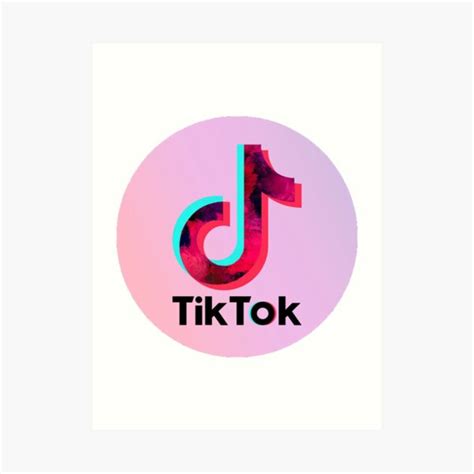 Pink Tiktok Logo Art Prints Redbubble