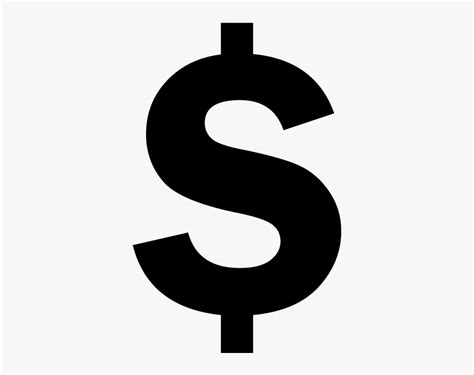 Clip Art Black Sign For Dollar Sign Symbol Png Transparent Png Kindpng