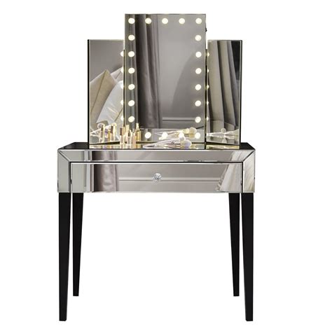 Buy Carme 2 Piece Set Millie X Laguna Mirrored Dressing Table And Desktop