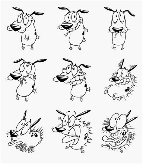 Drawing Courage The Cowardly Dog Outline Made By Independent Artists