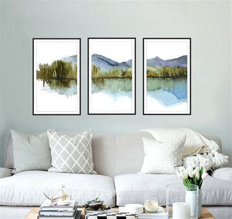 Very Large Wall Art Set Of 3 Prints 21x36 Or 13x22 Each Etsy