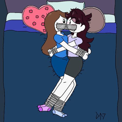 Jaiden And Rebecca Taped Up On A Bed By Tenorjoane On Deviantart