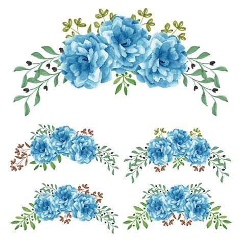 Blue Watercolor Flowers Clipart Blue Floral Clipart Blue Rose Clipart Images And Photos Finder