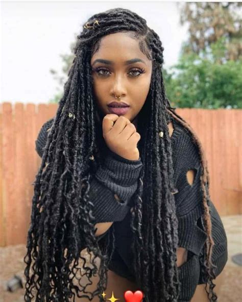 Faux Locs Hairstyles For Black Women Goddess Hot Sex Picture