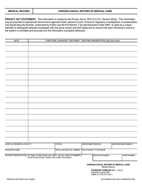 Blank Sf 600 Fill Out And Sign Online Dochub