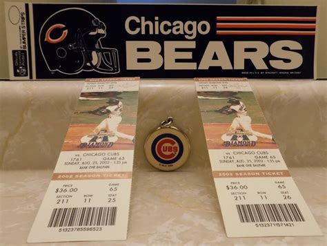 Chicago Cubschicago Bears Sports Memorabilia Package Lot