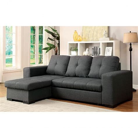 Sectional Wstorage Chaise And Sofa Bed