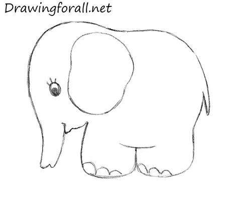 Easy Elephant Drawing For Kids Step By Step Cats Blog