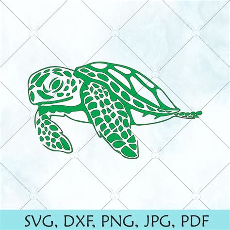 Cute Sea Turtle Silhouette Svg