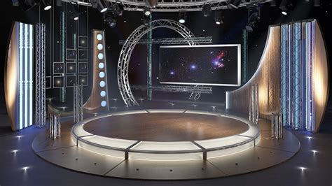 Tv Studio Chat Set Virtual Studio Stage Set Design Studio