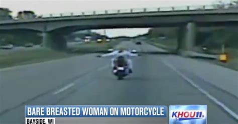 Topless Female Biker Arrested After Crashing World News Mirror Online