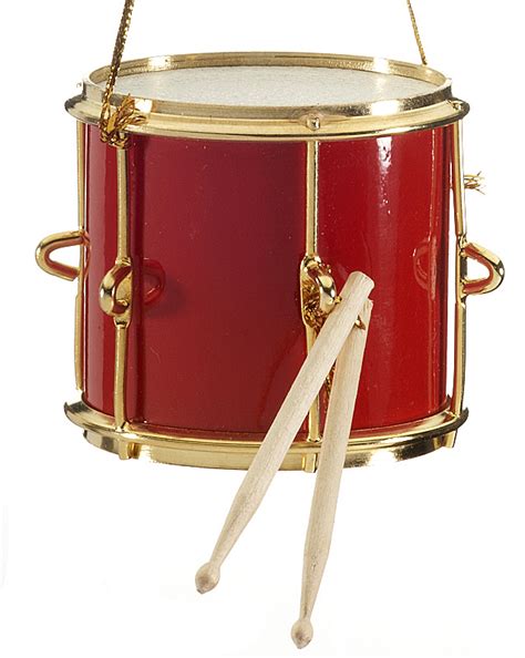 Marching Drum With Drumsticks Christmas Ornament Music And Instru