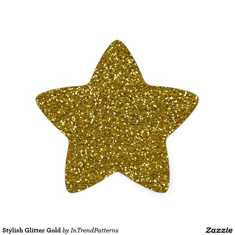 Stylish Glitter Gold Star Sticker In 2020 Gold Star