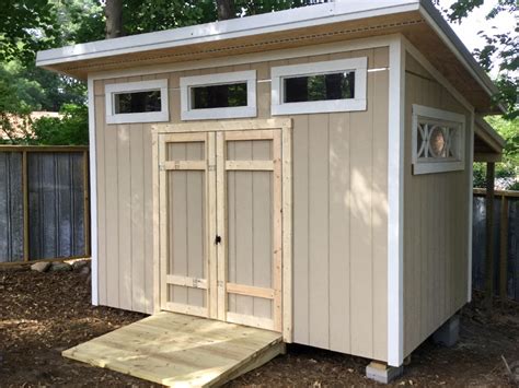 This guide shows you how to build a shed on a slope. Contemporary Shed | Contemporary Storage, Single-Slant Roof