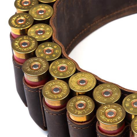 Leather Cartridge Belt For Bullets Caliber Machiavelli Leather