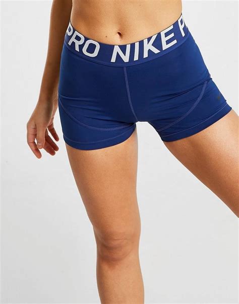 nike synthetic pro training 3 shorts in blue white blue lyst