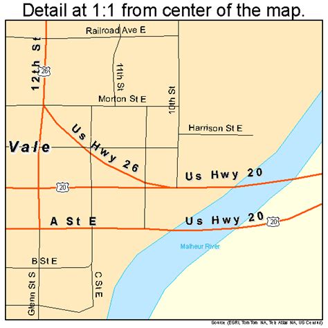 Vale Oregon Street Map 4176600