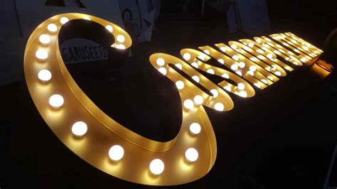 Marquee Letters Light Bulbs 3d Sign Retro Wordings For Events And Decor