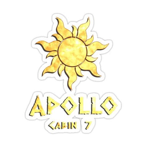 Cabin Apollo Sticker By Zeecyanide In Percy Jackson Wallpaper Stickers God Sticker