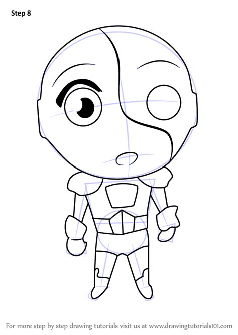 Learn How To Draw Chibi Cyborg Chibi Characters Step By