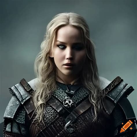 Depiction Of Jennifer Lawrence As A Witcher