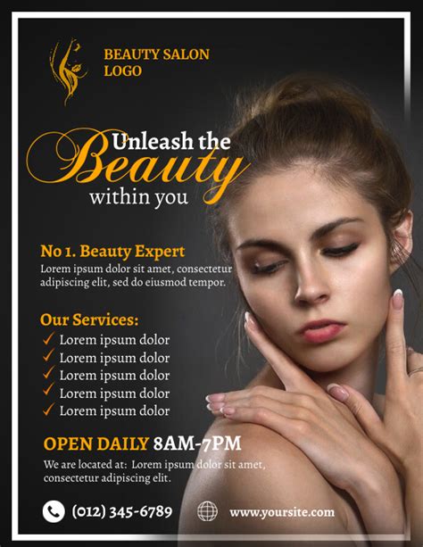 Beauty Salon Flyer Template Postermywall