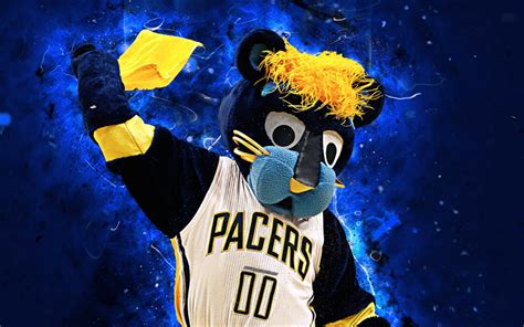 Download Wallpapers Boomer 4k Mascot Indiana Pacers Basketball