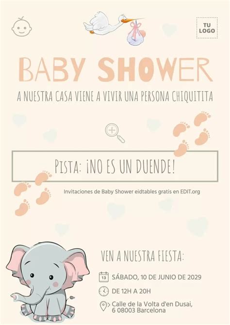 Invitaciones De Baby Shower Personalizables Gratis