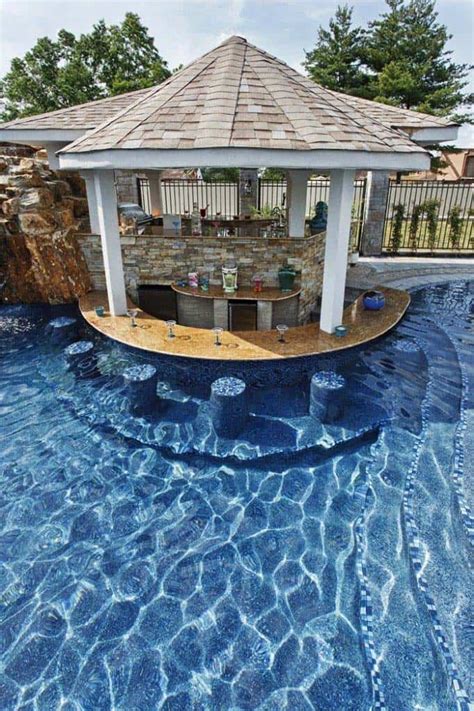 Mega Impressive Swim Up Pool Bars Built For Entertaining