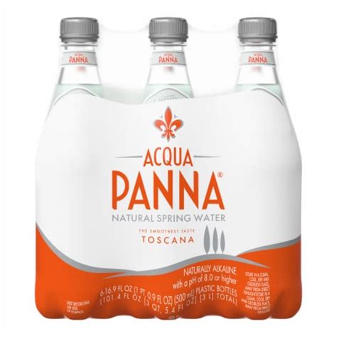 Acqua Panna Natural Spring Water 6 Bottles 16 9 Fl Oz Kroger