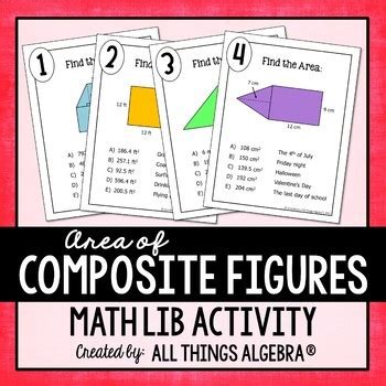 Gina wilson unit 3 homework 2 answer key: Area of Composite Figures Math Lib by All Things Algebra | TpT