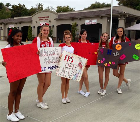 Cheerleaders Partner With Car Wash For Fundraiser Also Help At Special