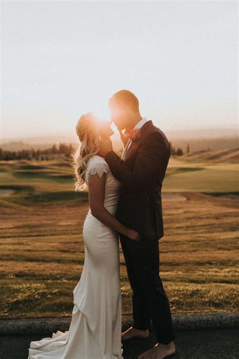 Sunset weddings are my specialty! 20 Stunning Romantic Sunset Wedding Photo Ideas | Wedding photos, Wedding photography, Wedding