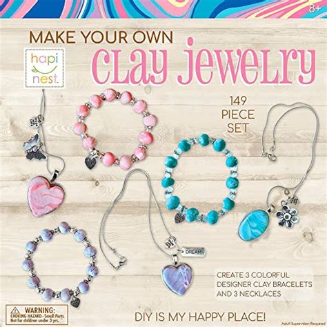 Hapinest Make Your Own Clay Jewelry Arts And Crafts Kit For Girls Ts