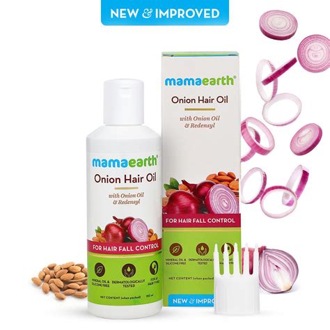 Mamaearth Onion Hair Oil With Onion And Redensyl For Hair Fall Control